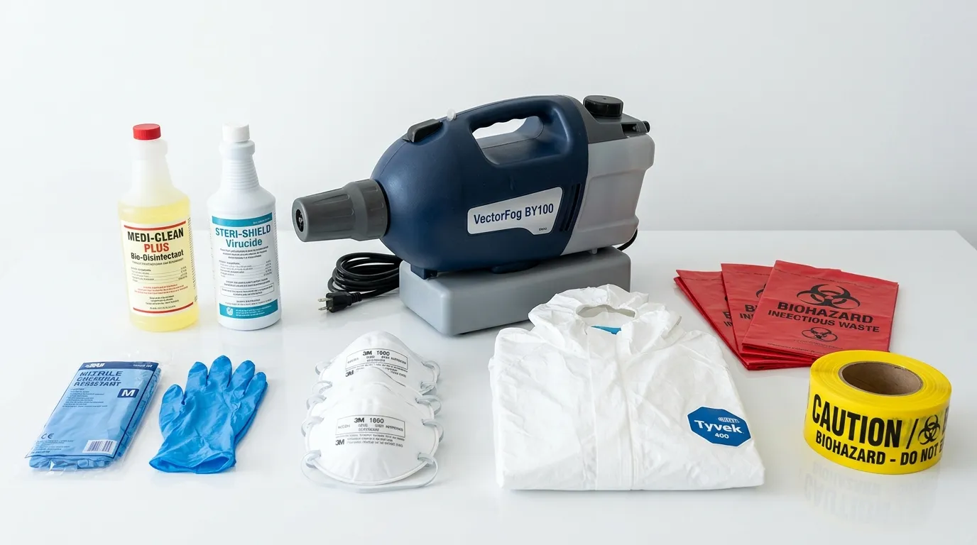 Professional biohazard remediation crew working in Asheboro